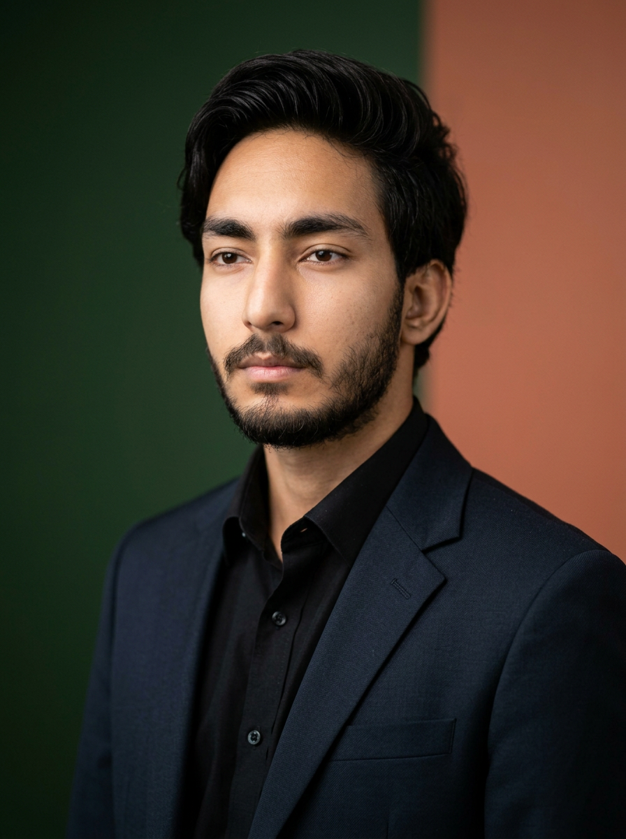 Editorial portrait of Zain Ul Abideen